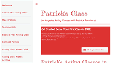 Desktop Screenshot of patricksclass.com